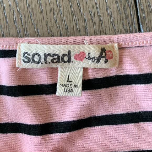 s.o.r.a.d. By ATV Striped Crop Top - Picture 3 of 3